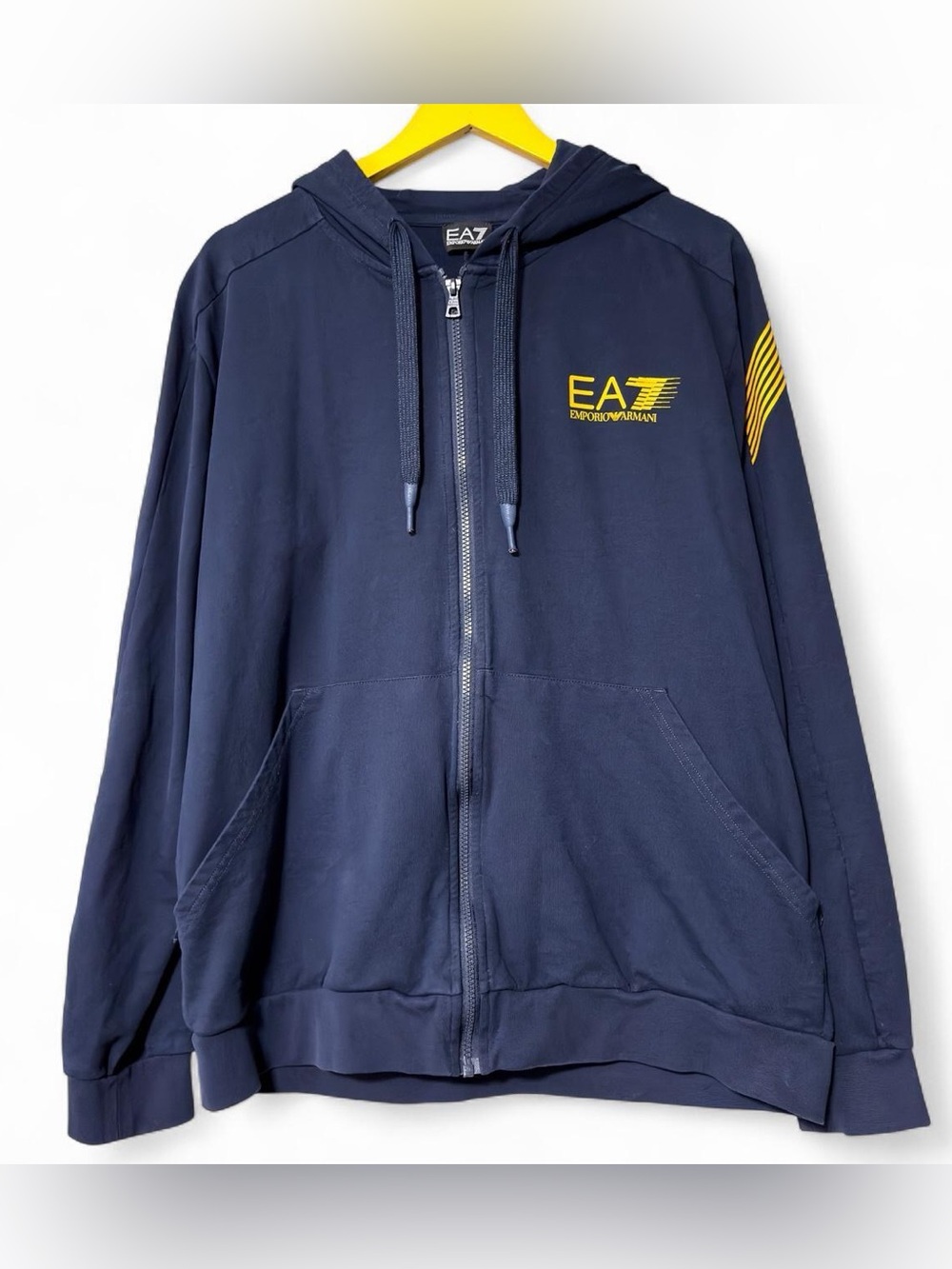 Emporio Armani ZIp Sweatshirt Fit Large Navy Yellow